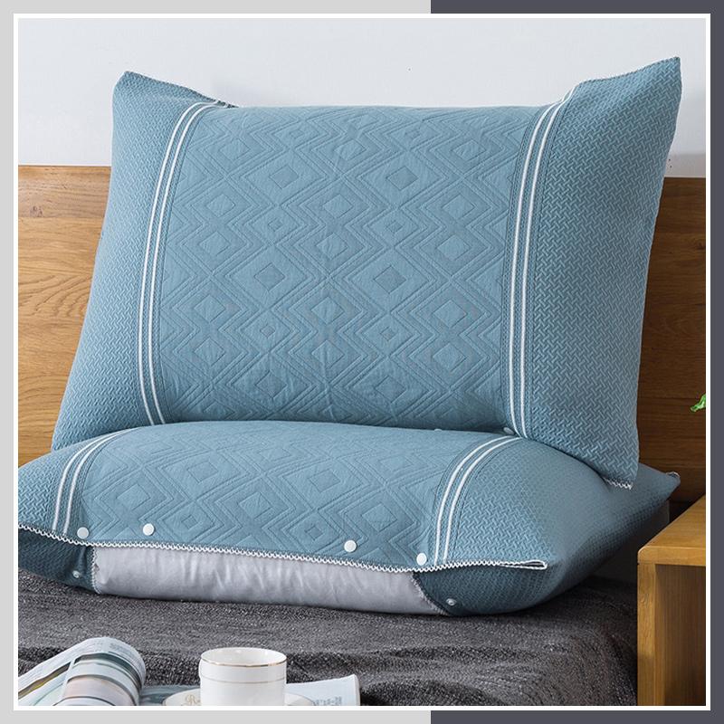 2pcs Gauze Pillowcase with Buckle Gauze Pillowcase preventing acne scars suit for Summer Buckle Desing convenient assemble