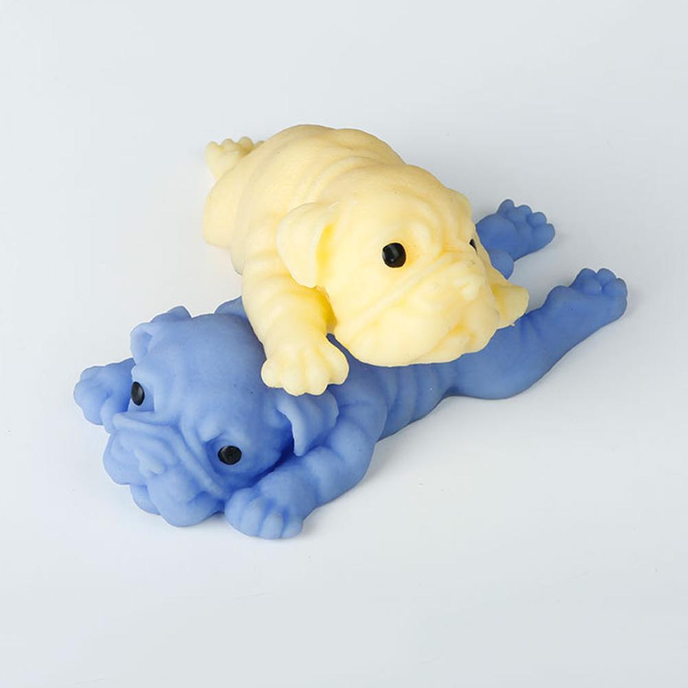 Soft Cute Realistic Silicone Bulldog Soft Animal Stress Relieve Kids Adult Toy Animal dog Toy