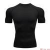 Compression T-shirt Men Running Tights Lycra Tee Shirt Male Bodybuilding Top Black Tees Men's Clothing Short Sleeve T-shirt - Surprise store