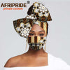 African Headscarf for Women Headwear Floral Turban Head Scarf Head Wrap Hair Accessories Match Print Mask with Zipper A20H016