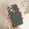 iPWSOO Plating Love Heart Soft Phone Case For iPhone 11 Pro Max X XR XS Max for iphone 6 6s 7 8 Plus TPU Silicone Cover Fundas - Surprise store