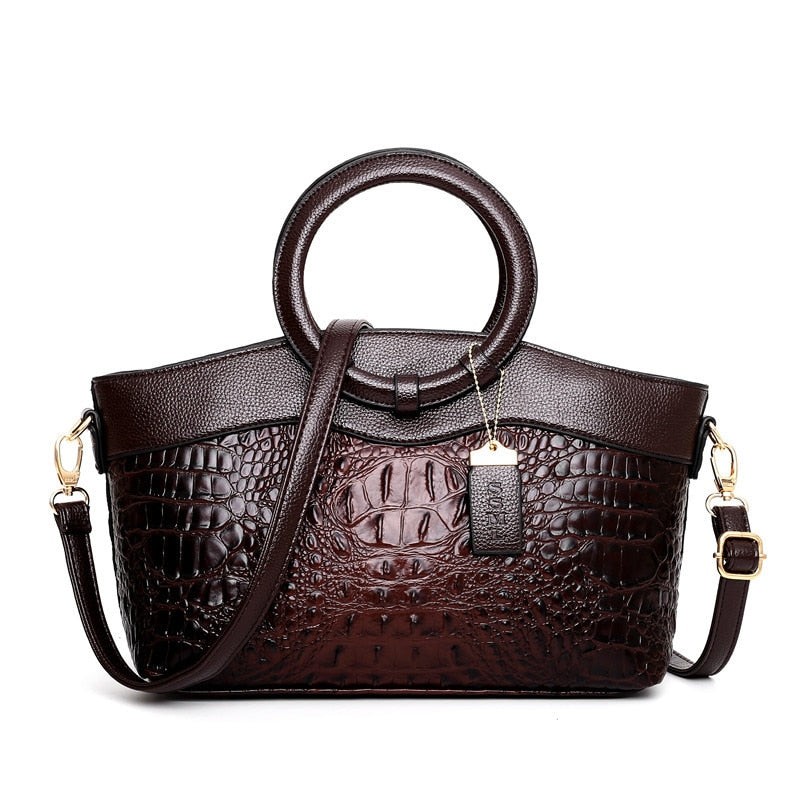 Women Luxury Handbags Women Bags Designer Crossbody Bags Female Crocodile Leather Handbag Ladies Shoulder Bag Tote Retro Handbag
