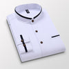 Quality Casual Button Men Shirt Long Sleeve Regular Fit Men Shirt Striped Stand Shirts Men Dress Oxford Camisa Social Shirts