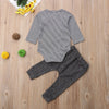 0-24M 2Pcs Newborn Boy Cotton Stripe Romper Tops +Long Pants Baby Outfits Boy Clothes Suits