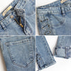Boyfriend Skinny Jeans For Women Sexy Lace Up Hollow Out Push Up Jeans High Waist Stretchy Denim Jeans Pants Plus Size