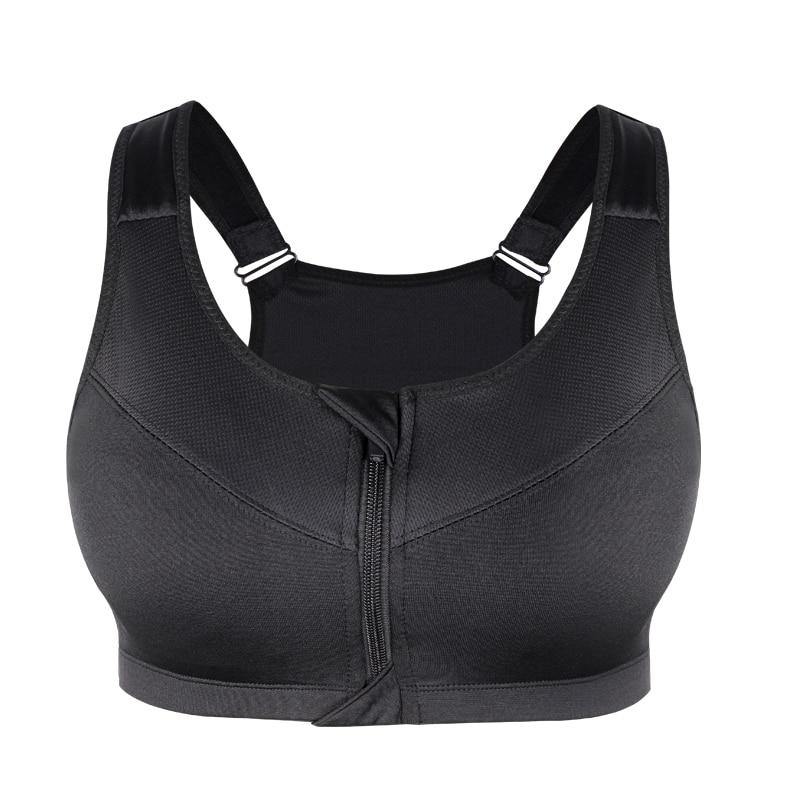SEXYWG Hot Women Zipper Push Up Sports Bras Vest Underwear Shockproof Breathable Gym Fitness Athletic Running Yoga Bh Sport Tops - Surprise store