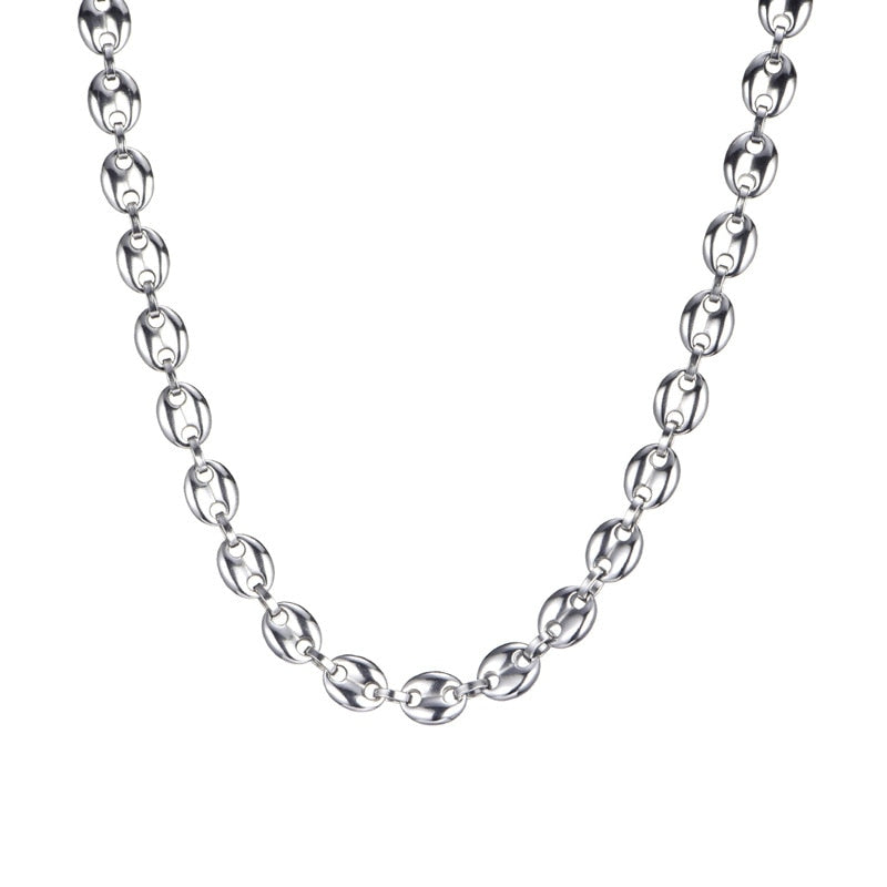 Coffee Beans Chains Necklaces Bracelets Set Stainless Steel Jewelry For Men Women 6MM 8MM 11MM 13MM Hiphop Statement USENSET