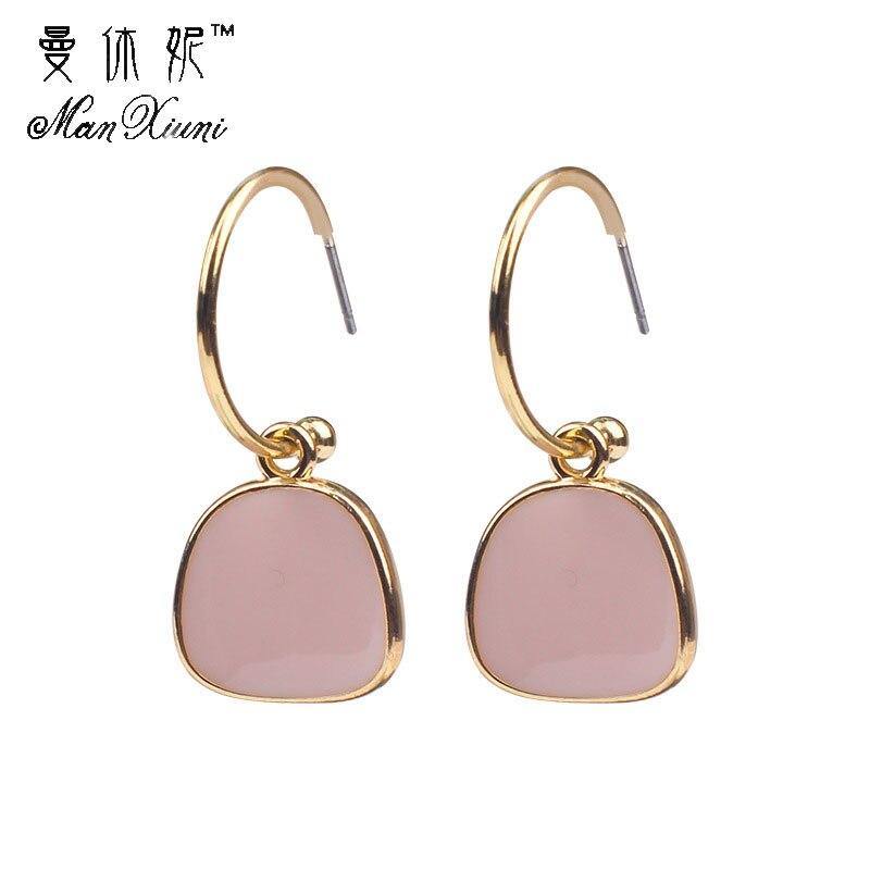 Manxiuni 2020 new ladies earrings fashion Simple earrings pendant acrylic metal earrings women's party dating jewelry - Surprise store