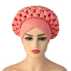 2021 Muslim Latest Shinning Sequins Headties Turban Cap for Women Ready To Wear Head Wraps African Auto Geles Headtie Bonnet