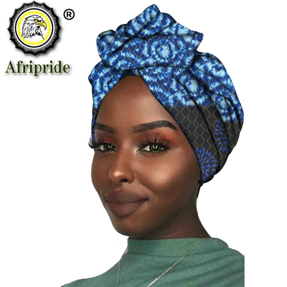 2020 African New Fashion Headwrap Women Cotton Wax Fabric Traditional Headtie Scarf Turban pure Cotton Wax AFRIPRIDE S001