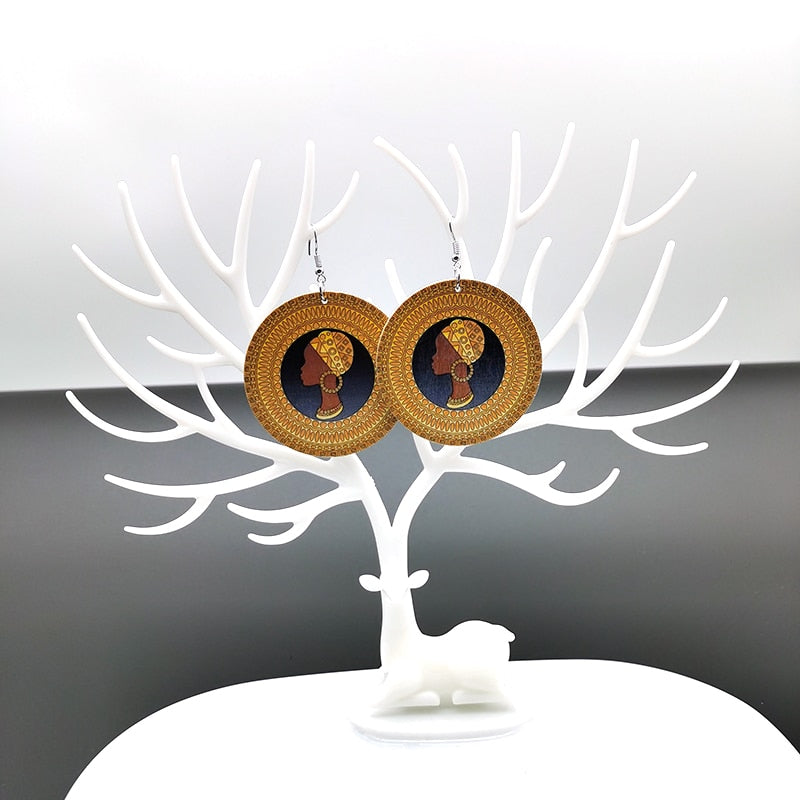 YD&YDBZ Fashion Ethnic Jewelry For Women Drop Earrings 2019 New Wood Earrings Geometric Big 6CM Round Earring Gifts Wholesale