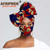 African Headscarf for Women Headwear Floral Turban Head Scarf Head Wrap Hair Accessories Match Print Mask with Zipper A20H016