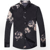 2021 Brand Long Sleeve Men Social Shirt Spring Streetwear Casual Floral Shirts Dress Mens Slim Regular Fit Clothes Fashions 0075