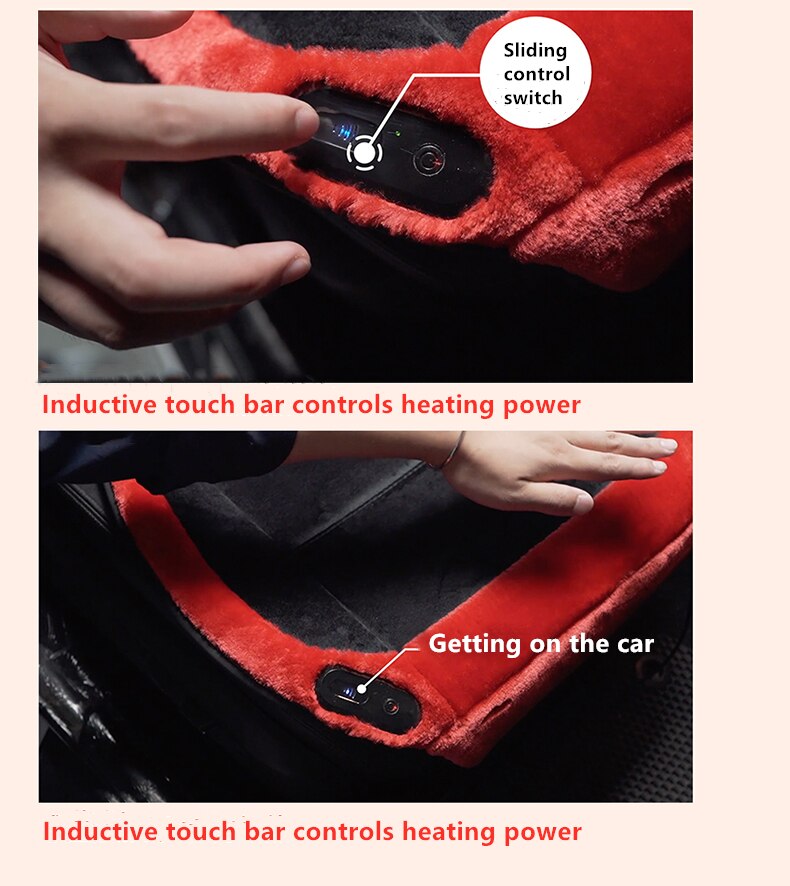 Car heating cushion winter car mat car universal seat electric heating seat cushion 12V car tweezers electric heating pad