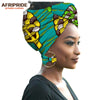 2020 fashion african headwraps+earings 2 piece sets for women bazin riche african head scarf pure cotton A19H002 AFRIPRIDE