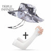 New Fashion Sun Hat Male Sunshade Summer Outdoor Fishing Sun-proof Breathable Foldable Big Wide Brim Men's Panama Hat Bucket Hat