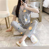 Pyjamas women short sleeve long pant summer sleepwear pajamas set cute cartoon cotton pijamas suit new home clothes 15 styles