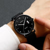 Men Watches 2021 Luxury Famous Brand Men Stainless Steel Mesh Calendar Watch Men Quartz Watch Relogio Masculino Men Wristwatch