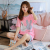 Homewear Pajamas Comfortable Girl Summer Female Cute Pijamas Women Sleepwear Lovely Home Suits Pyjama Short Sleeve Pajamas Set