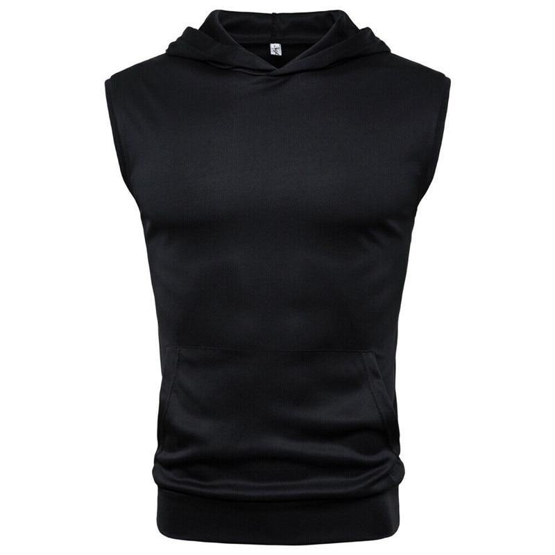 Men Muscle Hoodie Sleeveless Tank Tops Bodybuilding Workout Fitness Shirts Vest Tops Men's Clothing - Surprise store