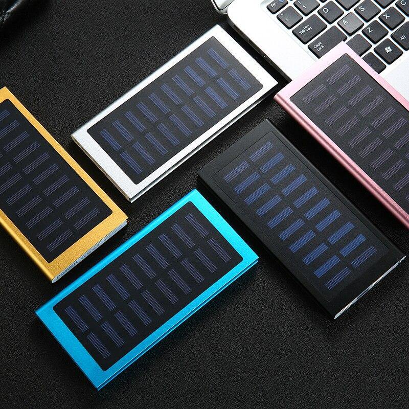 Solar Power Bank 30000mah External Battery 2 USB LED Powerbank Portable Mobile phone Solar Charger for Xiaomi iphone huawie - Surprise store