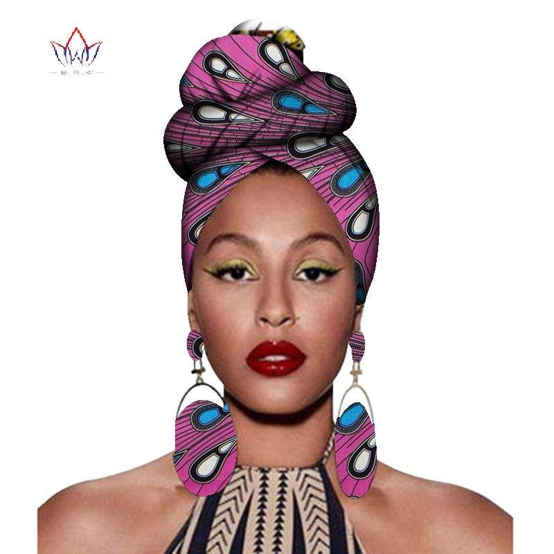 African Headtie Print Headwrap Ankara Wax Fabric 100% Pure Cotton Scarf Kente Scarves Dashiki Printing For Women Lady New Wyb56 - Surprise store
