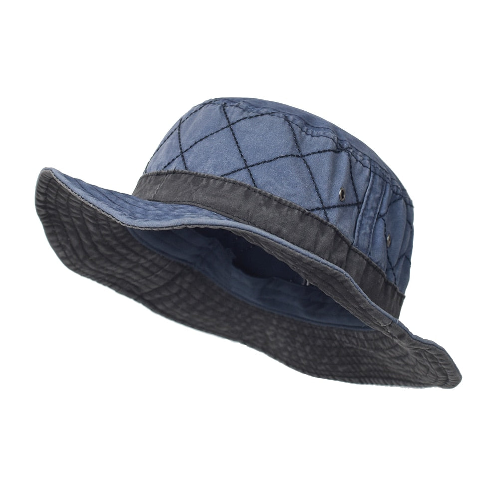 Summer Bucket Hats for Men Women Washed Cotton Panama Hat Fishing Hunting Cap Sun Protection Caps Outdoor Sun Hat