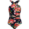 Swimsuit ladies large size one-piece sexy push high bra beach swimsuit Brazil print swimming bikini set Tankini swimsuit Brazili