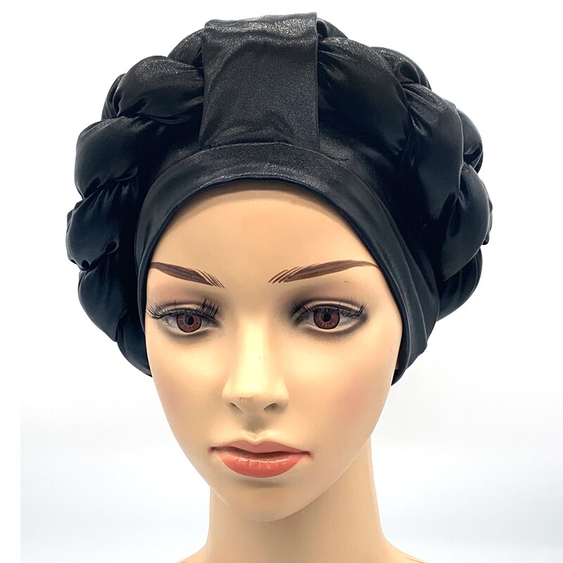 2020 female turban caps cross ready to wear headscarf bonnet arab head wraps african Women braid turbans auto gele headties