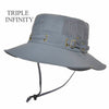 New Summer Mesh Breathable Bucket Hats Men's Outdoor Fishing Mountaineering Sun Hat Casual Foldable Adjustable Male Panama Hat