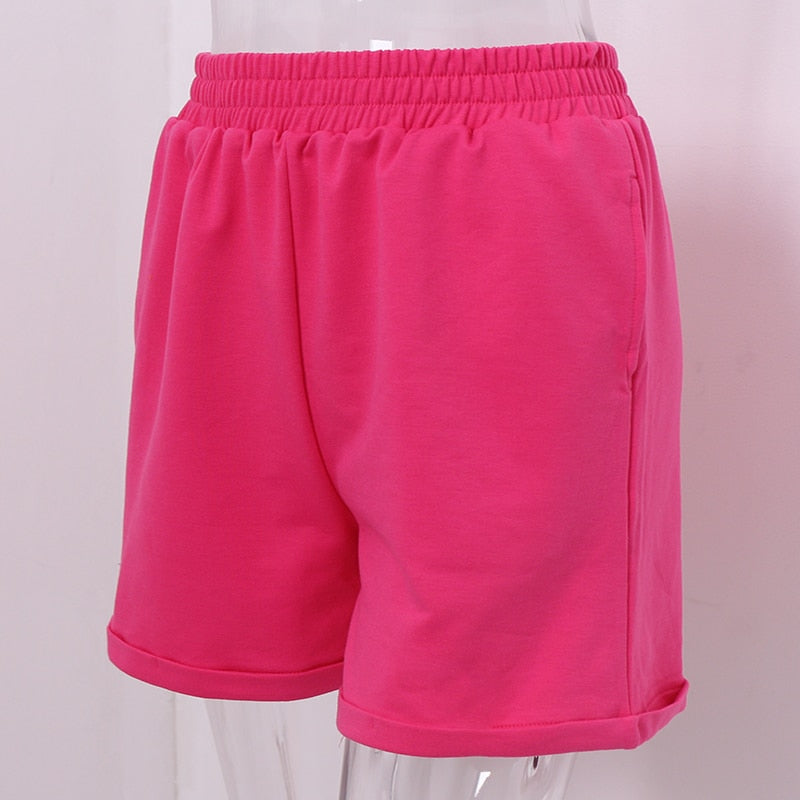 Artsu 2020 Summer Women Clothes Solid Cotton Sport Casual Shorts Women Harajuku High Waist Shorts Short Pants Ladies Autumn