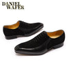 Luxury Handmade Oxford Formal Men Shoes Lace up Split Toe Coffee Black Office Wedding Shoes Suede Patchwork Leather Shoes Men