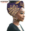 2020 fashion african headwraps+earings 2 piece sets for women bazin riche african head scarf pure cotton A19H002 AFRIPRIDE
