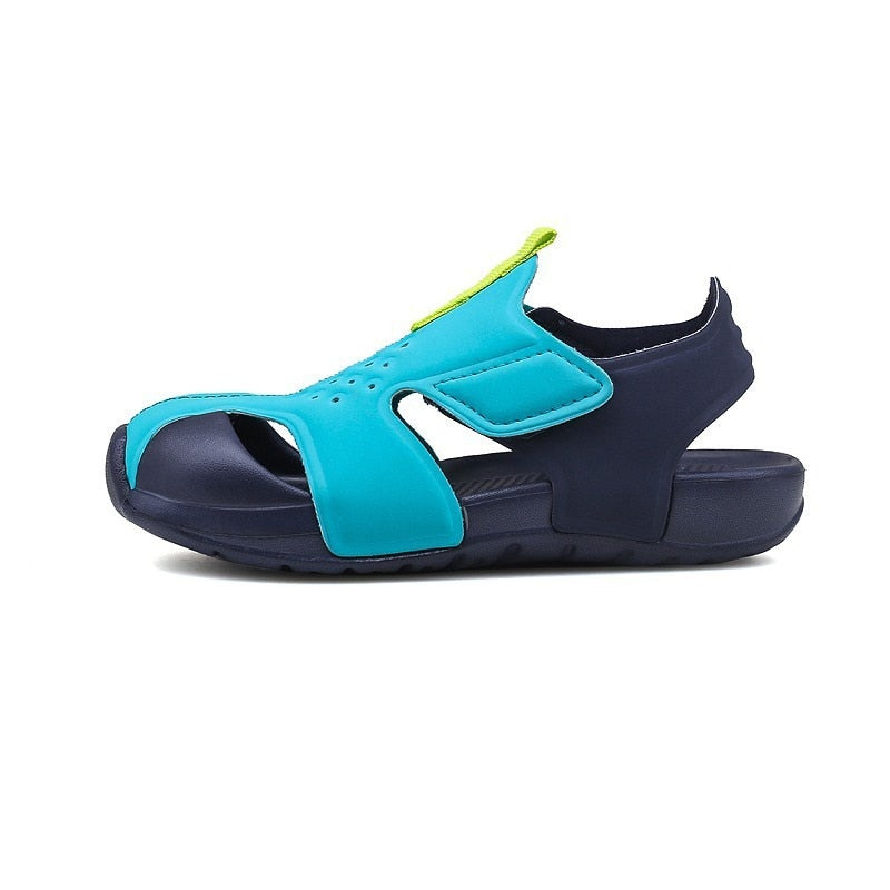 Children Sandals Summer Boys Girls Airplane Shoes Baotou Outdoor Beach Shoes Soft Sole Leather 2021 Fashion Kids Baby Sandals