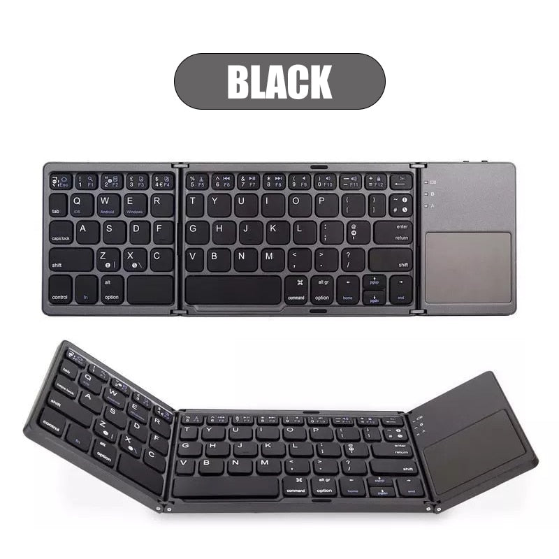 Mini folding keyboard Touchpad Bluetooth 3.0 Foldable Wireless Keypad for Windows,Android,ios Tablet ipad Phone