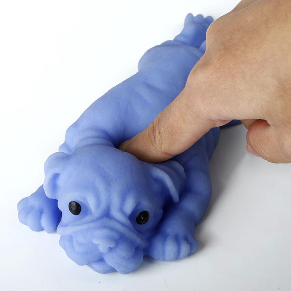 Soft Cute Realistic Silicone Bulldog Soft Animal Stress Relieve Kids Adult Toy Animal dog Toy