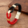 24 Style Classic Men Leather Bracelet Simple Metal Magnetic Button Hand-woven Rope Unisex Women Bangles 2020 Jewelry Accessories