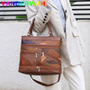 Luxury Sheepskin Bags for Women 2021 Fashion Patchwork Handbags Ladies Genuine Leather Shoulder Crossbody Bag High Quality Sac