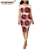 African wax summer bodycon dresses for women AFRIPRIDE tailor made adjustable sleeves knee length women party dress A1925006 - Surprise store