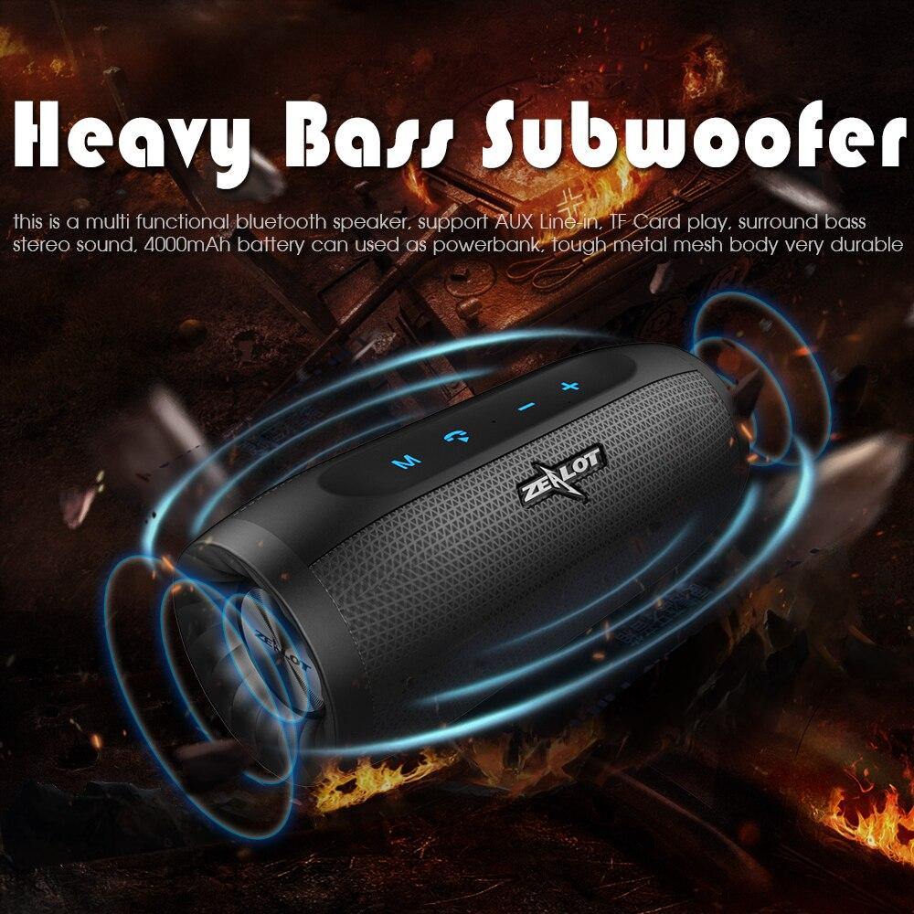 ZEALOT S16 column bluetooth speaker soundbar wireless outdoor subwoofer high power waterproof portable speakers+sd card slot - Surprise store