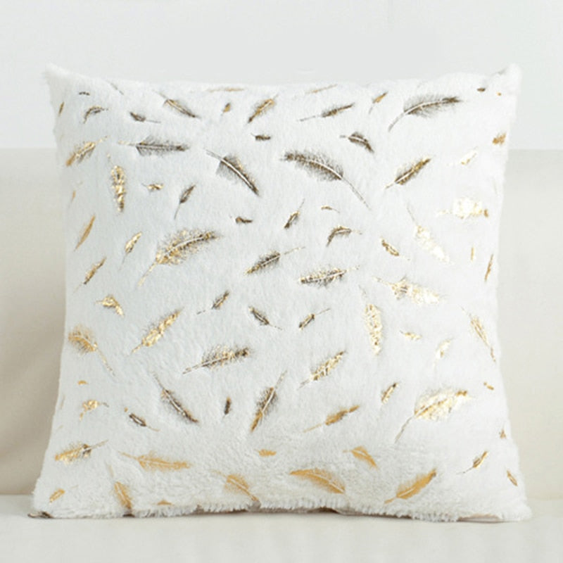 Fashion Feather Fur Decorative Cushion Cover Home Plush Pillow Case Bed Room Pillowcases Decoration Sofa Throw Pillow covers