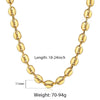 Stainless Steel Marina Coffee Beans Link Chain Necklace for Men Women 7/9/11mm Gold Silver Color Necklace Jewelry Gifts LKNM176