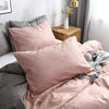 2021 New AB side bedding solid simple bedding set Modern duvet cover set king queen full twin bed linen brief bed flat sheet set