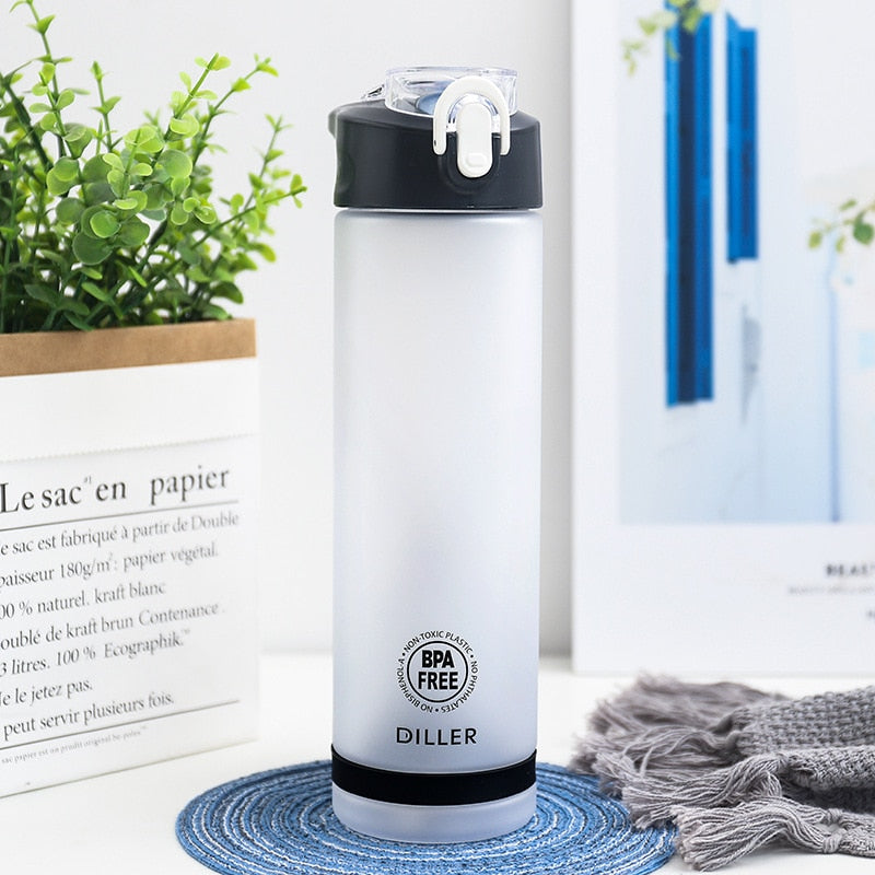 850ml/550ml Portable Tritan Material Water Bottle With Straw Outdoor Sport Fitness Drinking Bottles Sports Shaker Plastic Bottle