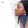 Trendy African Fabric Earrings Handmade Earrings For Women Party Gift African Print Ankara Big Oversized Drop Earrings WYB279