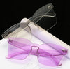 Candy Color Cat Eye Sunglasses Women Clear Lens Big Frame Shades Acetate Eyewear Ladies One Piece Rivet Sexy Sun Glasses Female