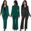 women's suit office two piece set long sleeve suit pants 2 piece set female winter two pieces sets office female - Surprise store