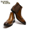 Winter Boots Men Ankle Boots Double Monk Strap High Grade Black Brown Office Wedding Casual Men's Dress Leather Shoes Men