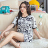 Homewear Pajamas Comfortable Girl Summer Female Cute Pijamas Women Sleepwear Lovely Home Suits Pyjama Short Sleeve Pajamas Set