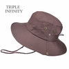 Outdoor Summer Men's Sun Hat Wide Brim Breathable Mountaineering Hiking Bucket Hat Anti-UV Sun Protection Sunshade Fishing Hat